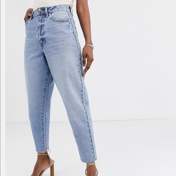 SOLD Balloon leg boyfriend jeans in mid blue wash - Picture 2 of 3